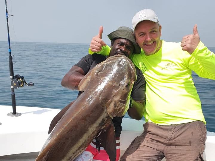 Guinea-Bissau Bijagos Island fishing experience, Cobia catch