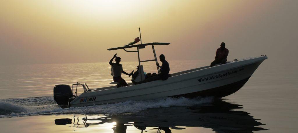 Guinnea-Bissau Bijagos Island fishing sunset on the boats at sea