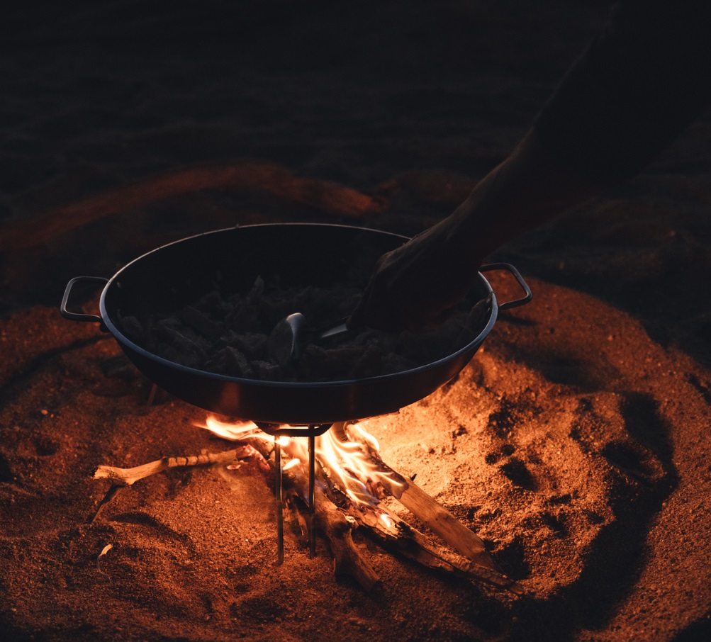 Cooking on the kalahari wildderness drift